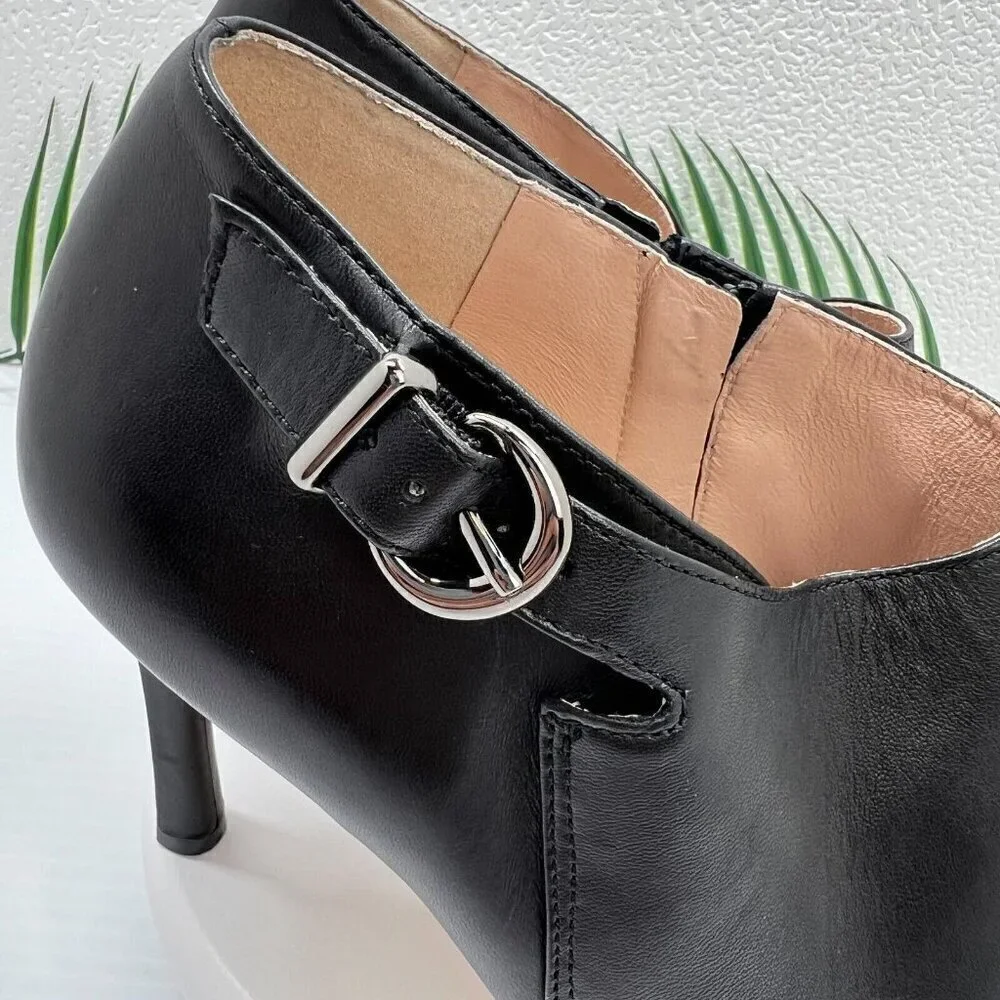 27 Edit Boots Womens Size 9.5W Penny Leather Square Toe Ankle Shoes - Picture 11 of 13